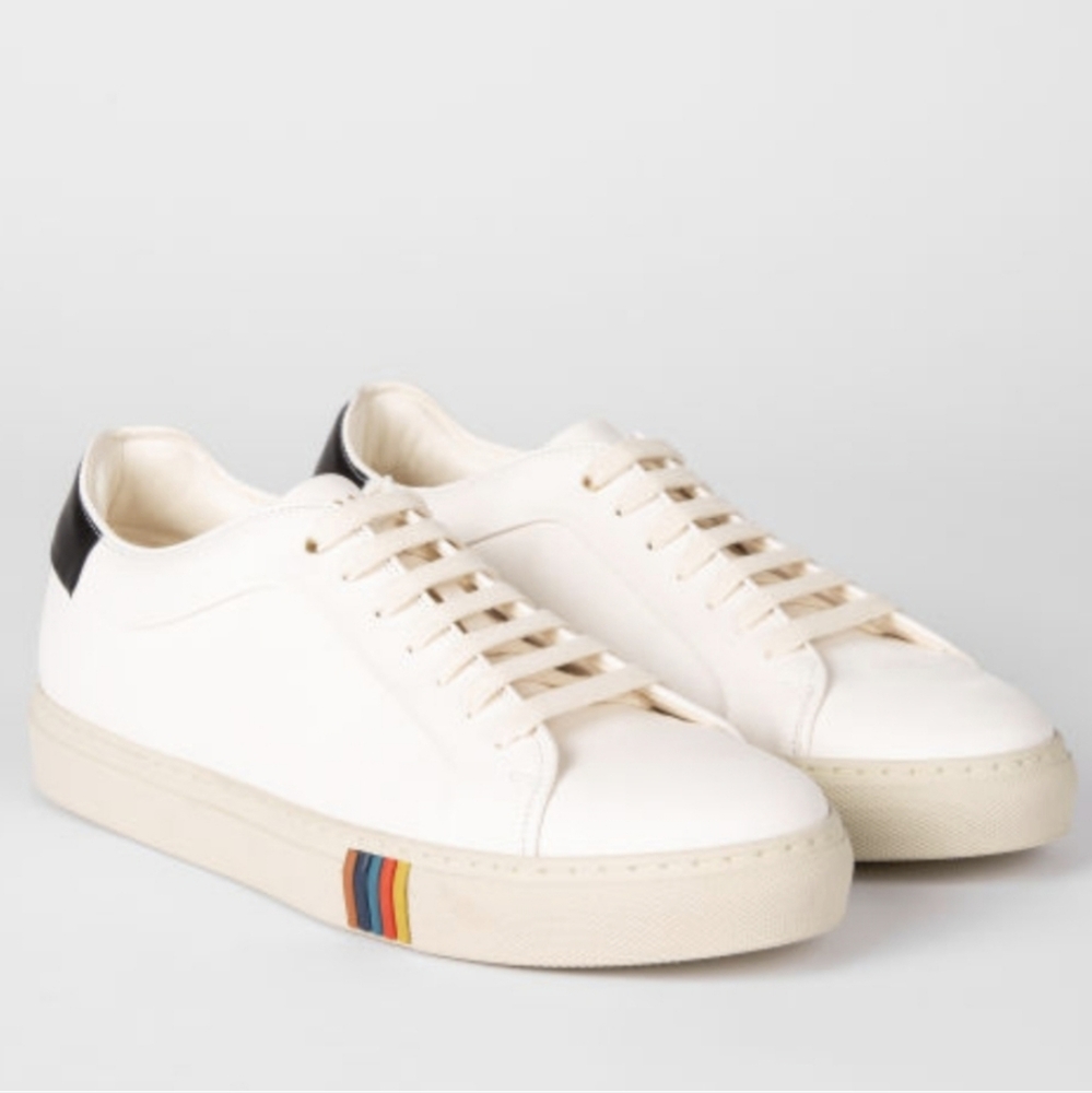 PAUL SMITH LEATHER SNEAKER WITH LOGO